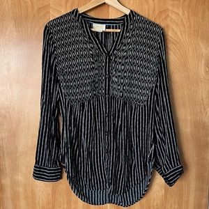 Anthropology Lightweight Black and White Top